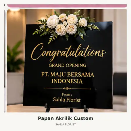 Papan Bunga Akrilik Gading Serpong